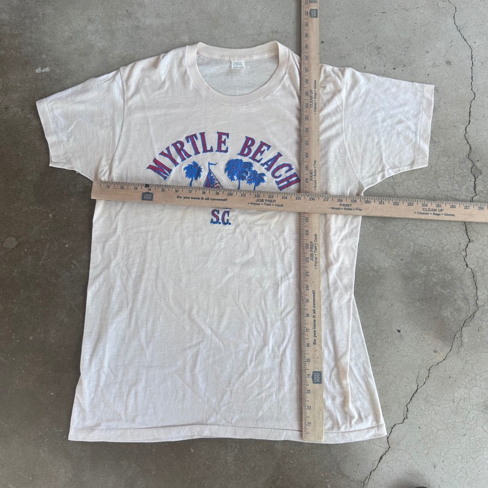 Tropix Togs Myrtle Beach T-Shirt Mens XL White Excellent Vintage Single Stitch - Picture 6 of 6